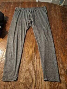 XL Serra Grey Elastic Waist Pull On Casual Pants With Stretch